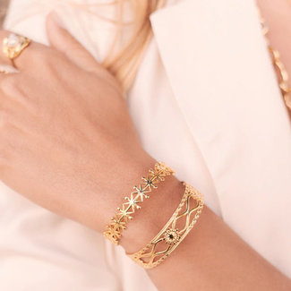 Ikita  Goud bangle armbanden staal