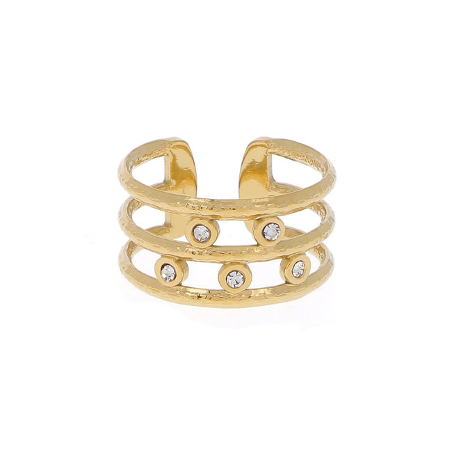 Ikita  Goudkleurige ringen staal