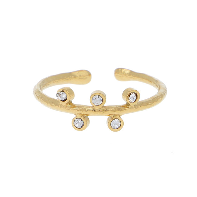 Goudkleurige ringen staal