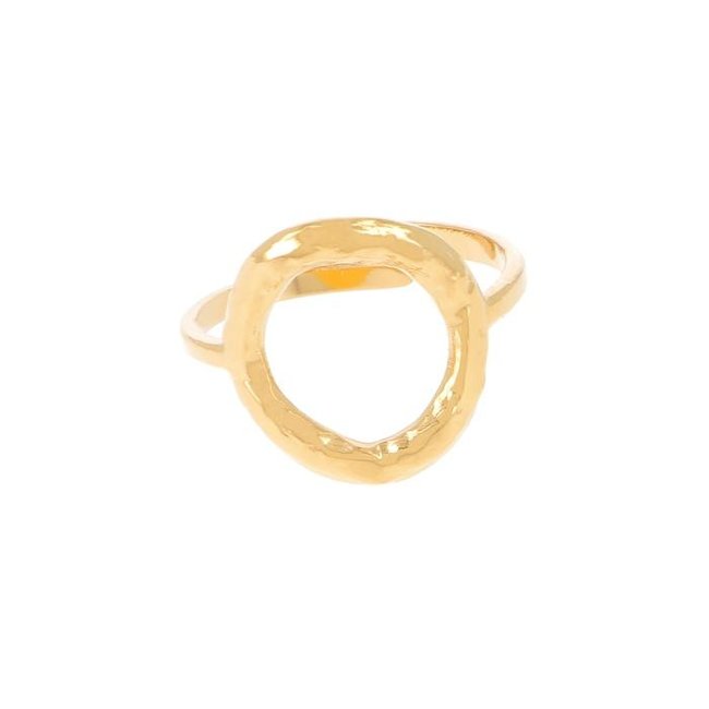 Goudkleurige ringen staal