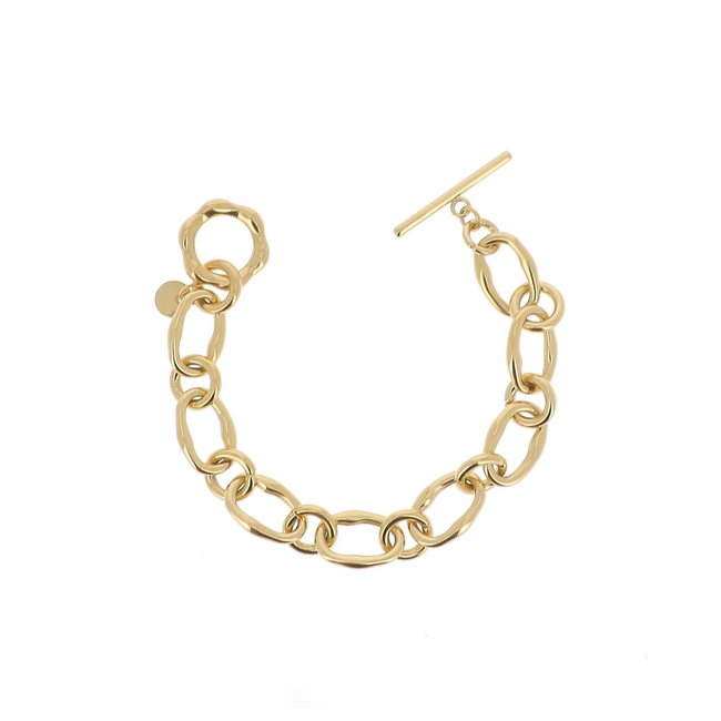 Ikita  Goudkleurige armbanden met schakels of cirkel