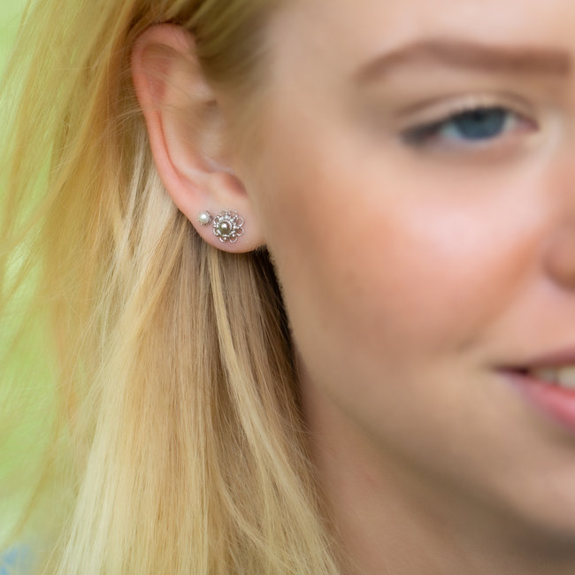 IXXXI Zeeuwse knop Staal oorbellen zilver