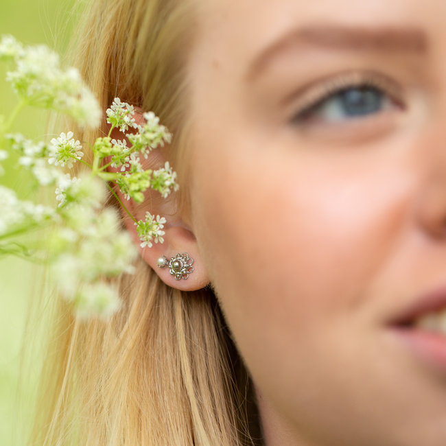 IXXXI Zeeuwse knop Staal oorbellen zilver