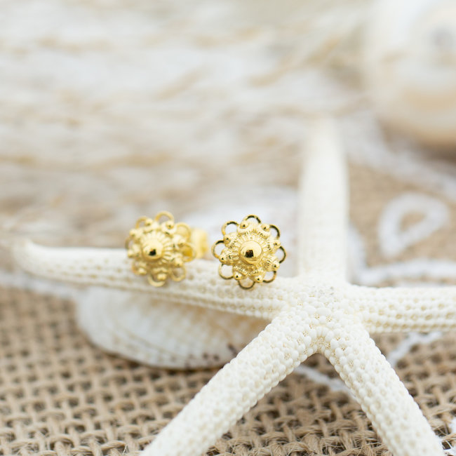 IXXXI Zeeuwse knop Staal oorbellen goud