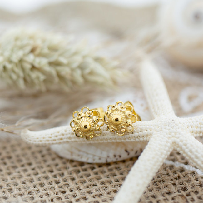 IXXXI Zeeuwse knop Staal oorbellen goud