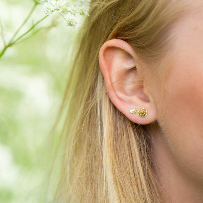 IXXXI Zeeuwse knop Staal oorbellen goud