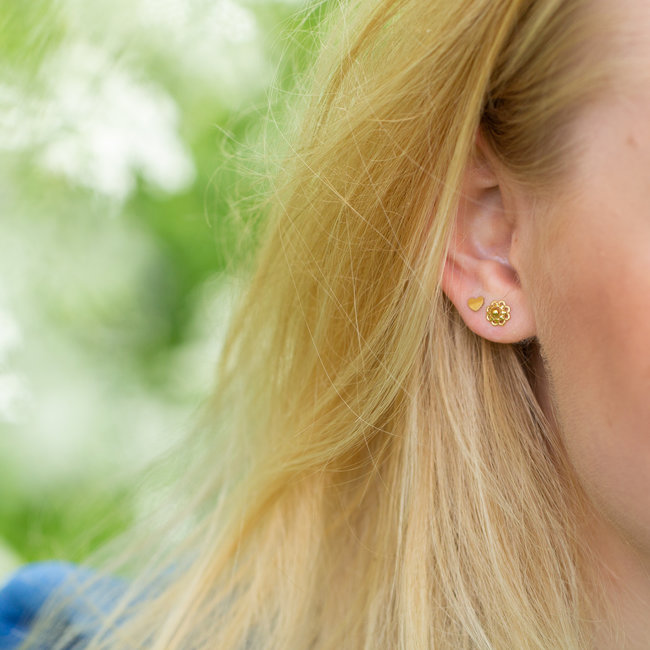 IXXXI Zeeuwse knop Staal oorbellen goud