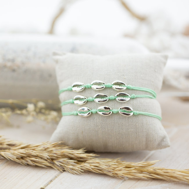 Zomerse mint schelp armband