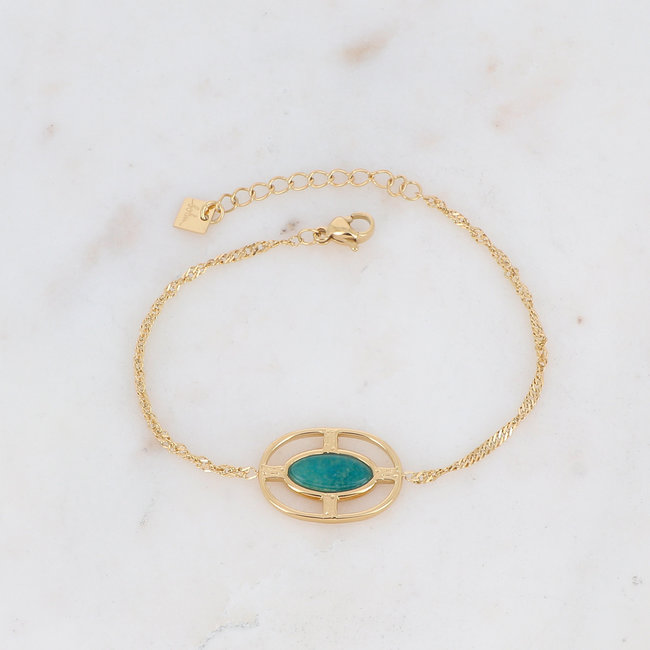 Blauwe ring of armband