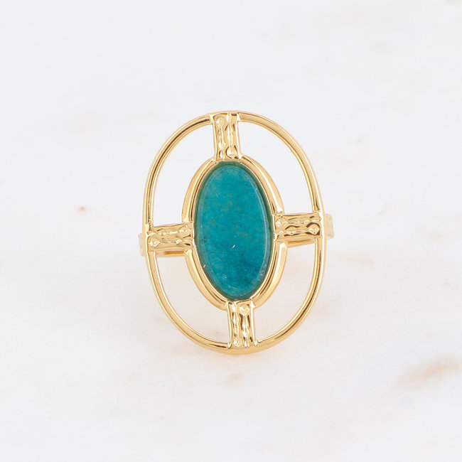 Blauwe ring of armband