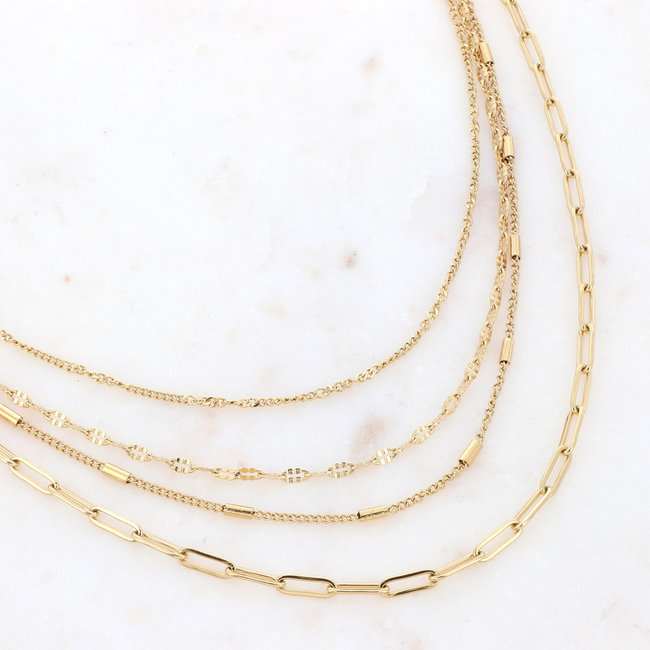 Goud schakelketting layer