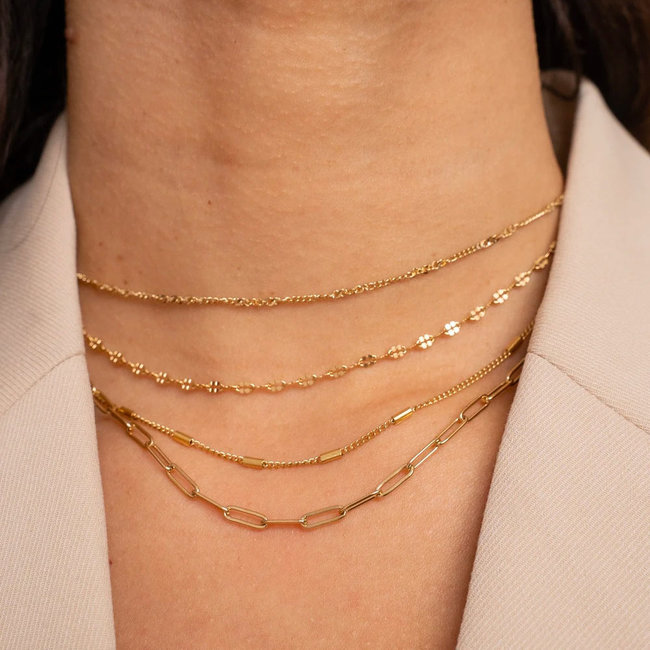 Goud schakelketting layer