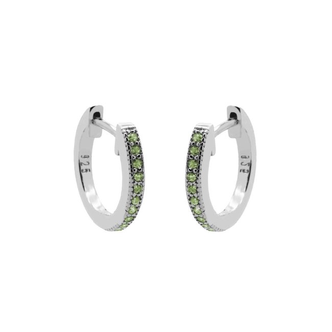 KARMA Groene oorbellen echt zilver