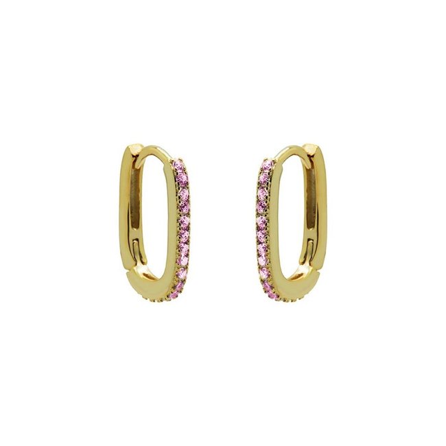 KARMA Regenboog en roze oorbellen