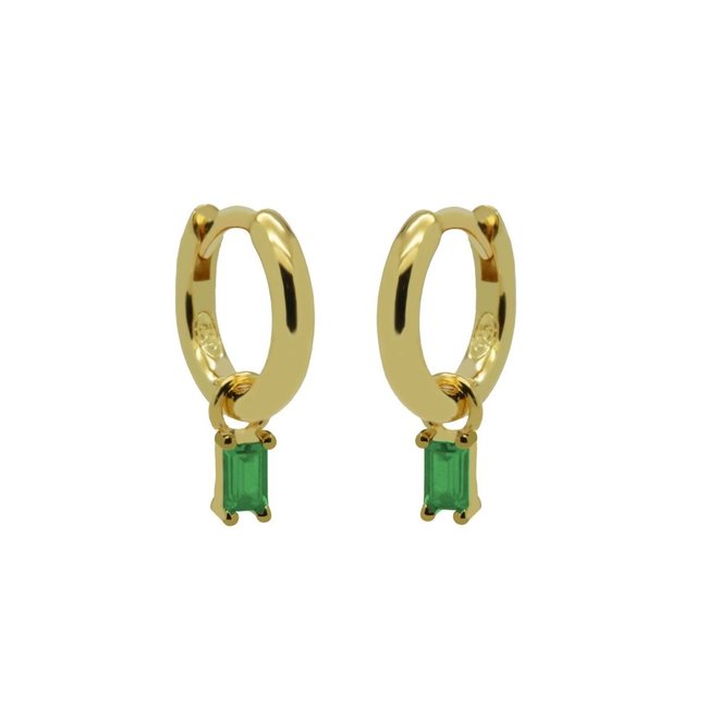 KARMA Groene zirconia steentjes oorbel