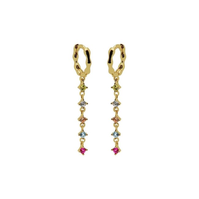 KARMA Regenboog en roze oorbellen