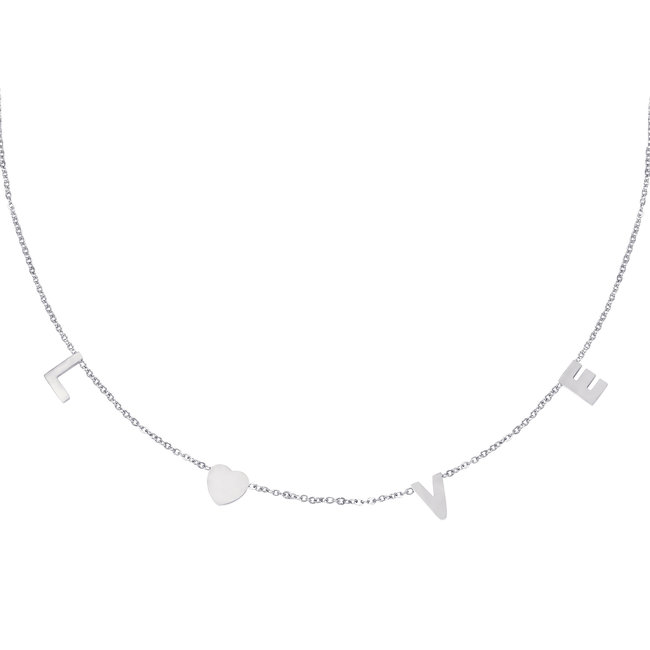 Ketting love zilver