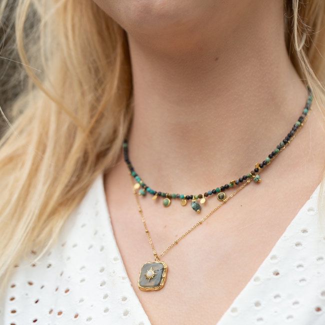 Beadle Natuursteen kettingen met steentjes of hanger