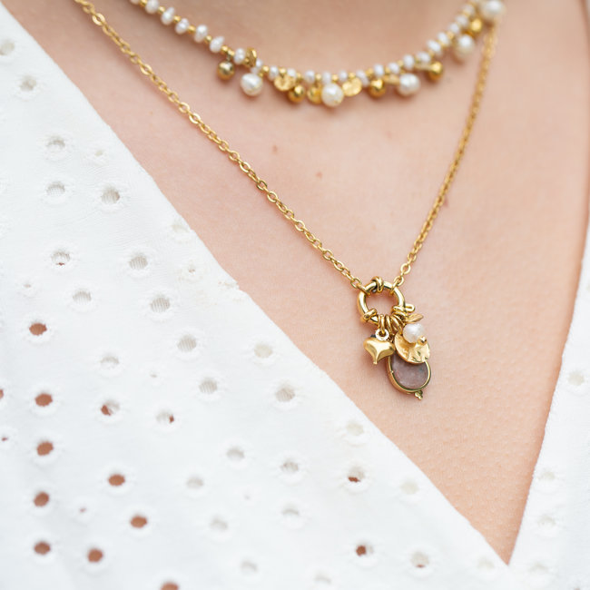 Beadle Parel of druppel ketting