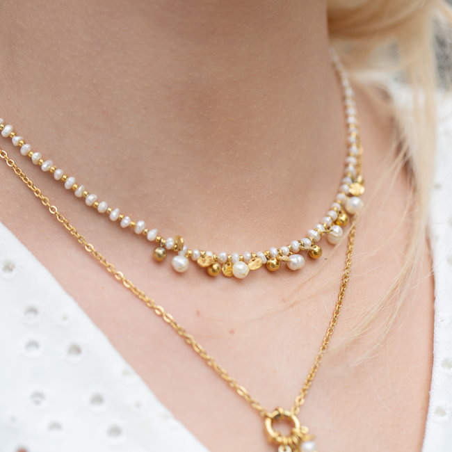 Beadle Parel of druppel ketting