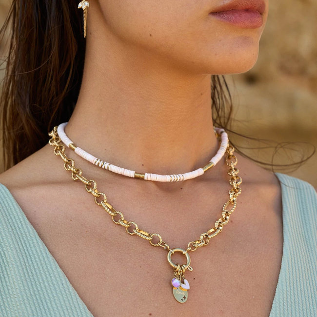 Schijfjes of schakelketting lila