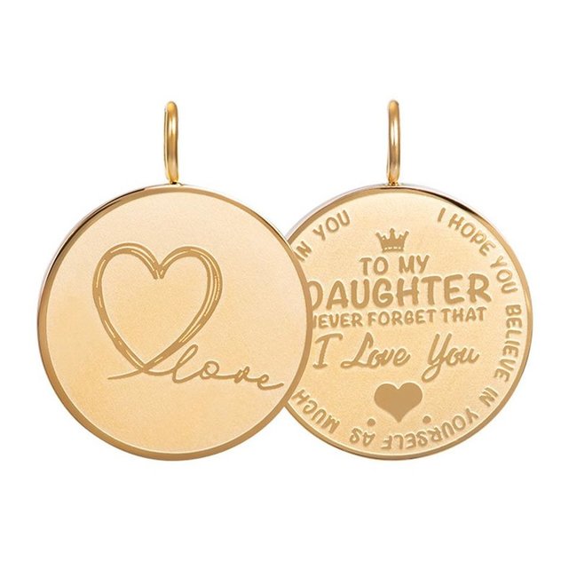To my daughter hanger goud, zilver of rose