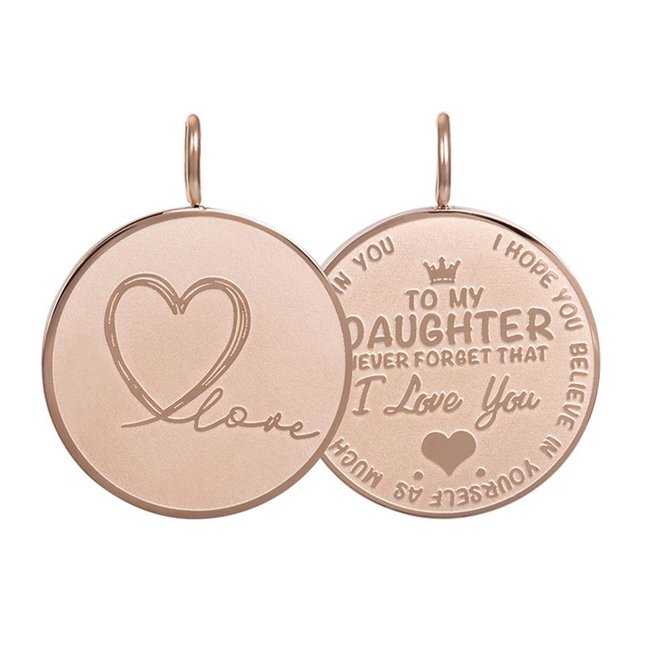 To my daughter hanger goud, zilver of rose