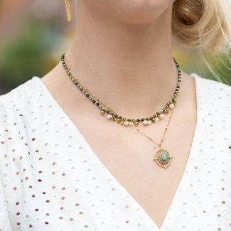 Beadle Ketting met natuursteentjes of boho bedel