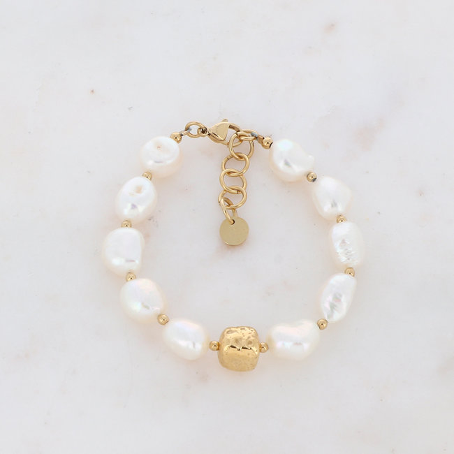 Ikita  Grote parel armband