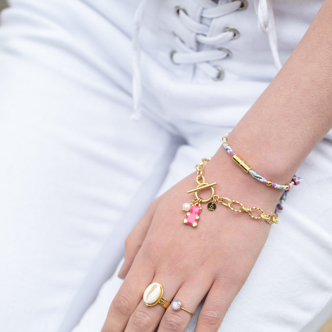 Beadle Gummybeer of stof armband