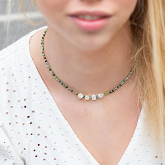 Beadle Ketting turquoise met love tekst