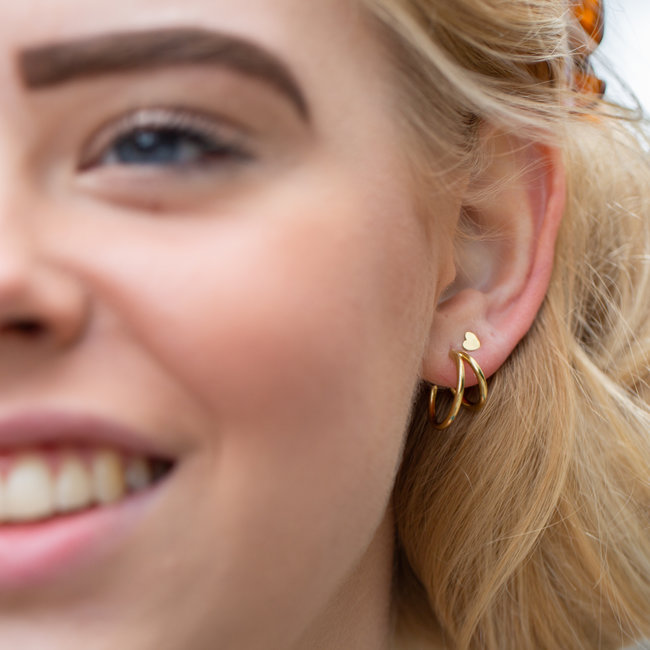 KARMA Symbols XL Half Hoop Silver Karma goud