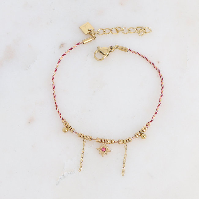 Bohm Paris Pink party armbanden natuursteen