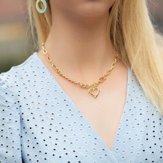 Biba Schakelketting met hart goud