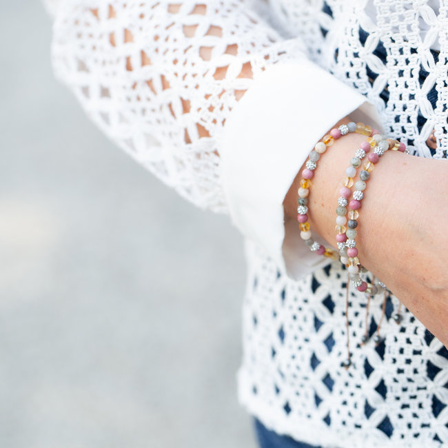 Shamballa armband roze
