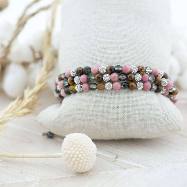 Shamballa armband roze
