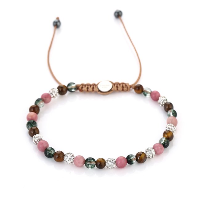 Beadle Shamballa armband roze