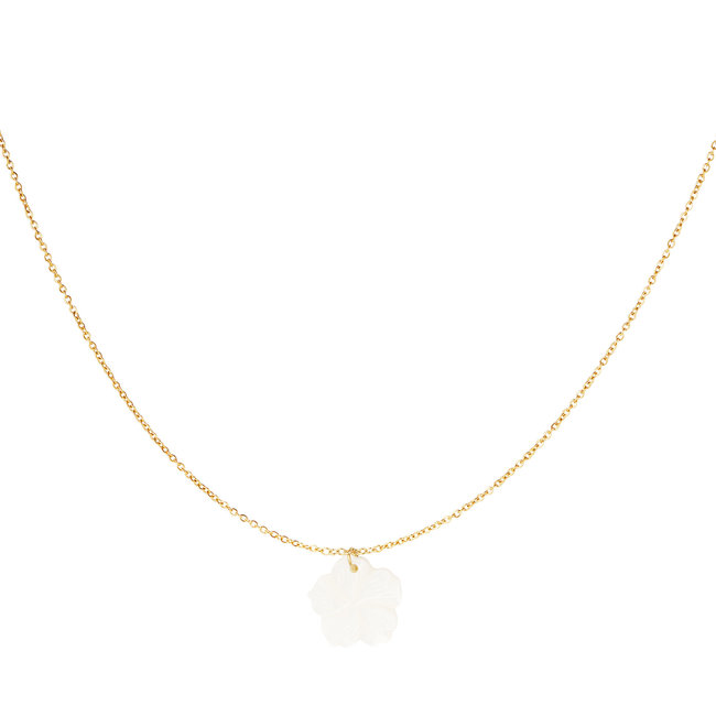 Beadle Witte bloem ketting