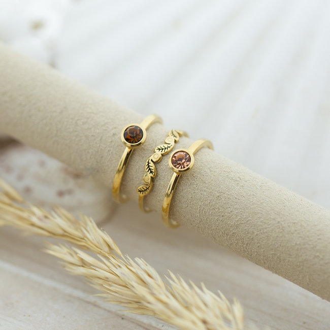 Charmins Bruine cleopatra steen ring