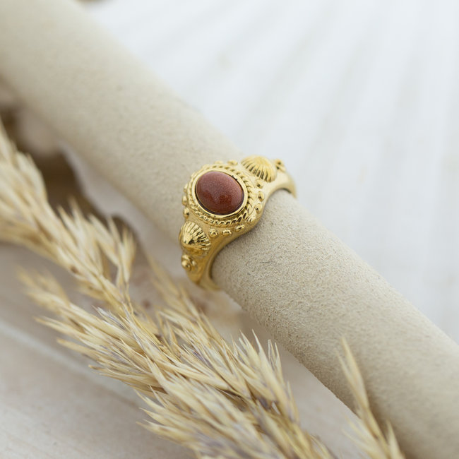 Charmins Bruine cleopatra steen ring