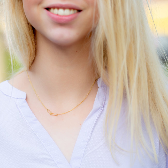 KARMA Goudkleurige ketting met schakels of ovaal ringen