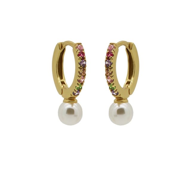 KARMA Regenboog oorbellen goud