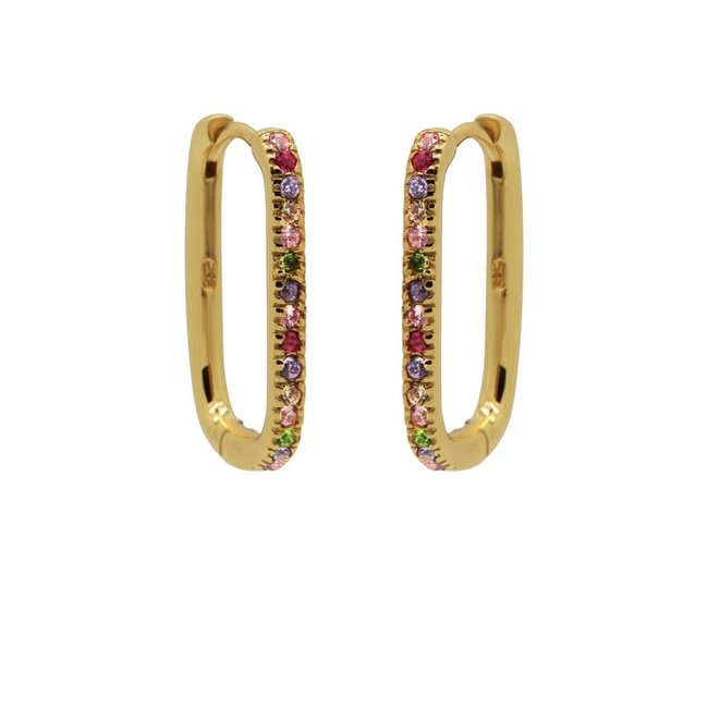 KARMA Regenboog oorbellen goud