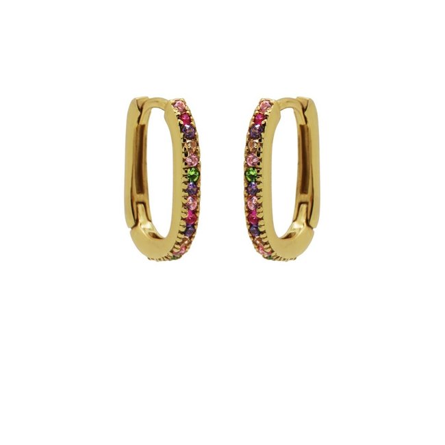 KARMA Regenboog oorbellen goud