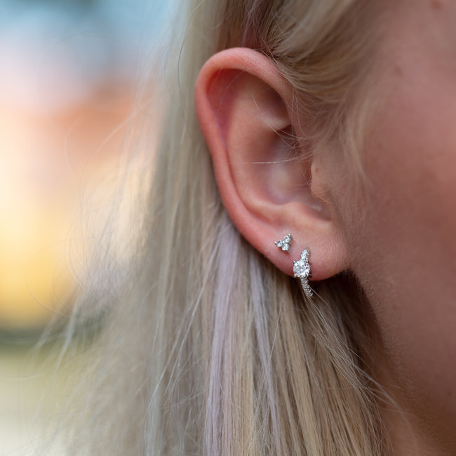 KARMA Plain Hoops Zirconia Dot