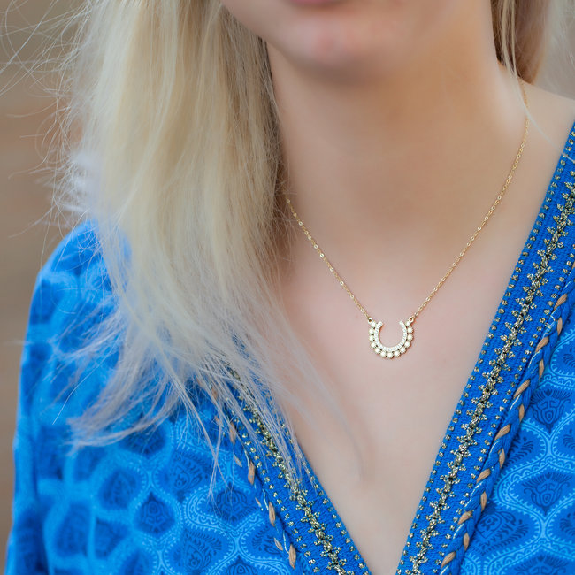 Glamourous goud ketting