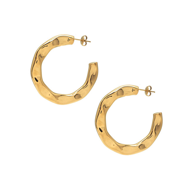 Ikita  Prachtige onregelmatige creool oorbellen