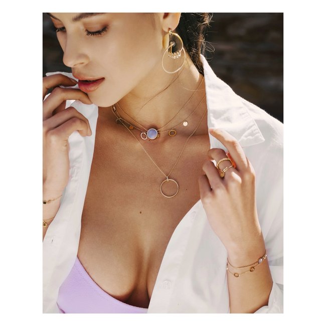 ZAG  Bijoux Ketting met cirkels goudkleurig