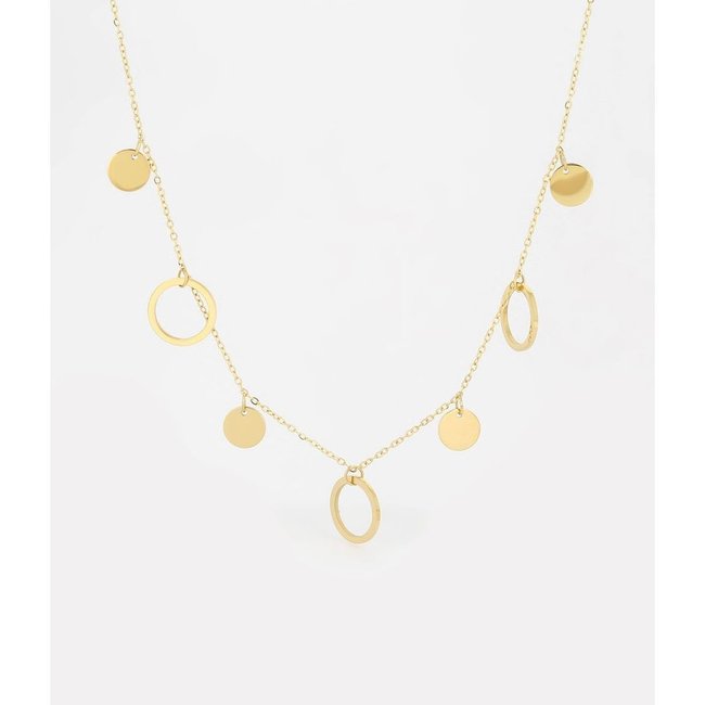 ZAG  Bijoux Ketting met cirkels goudkleurig