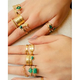 ZAG  Bijoux Green nature ringen goud